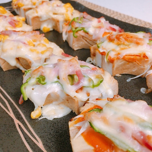 車麩ピザ・マヨコーン